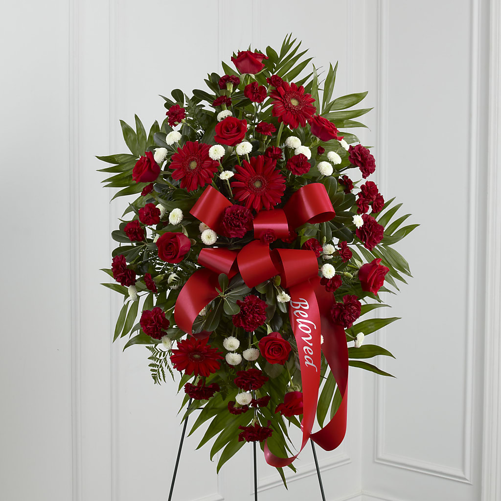 Treasured Memories Standing Spray – Aux 1000 Fleurs, Saint-hyacinthe PQ