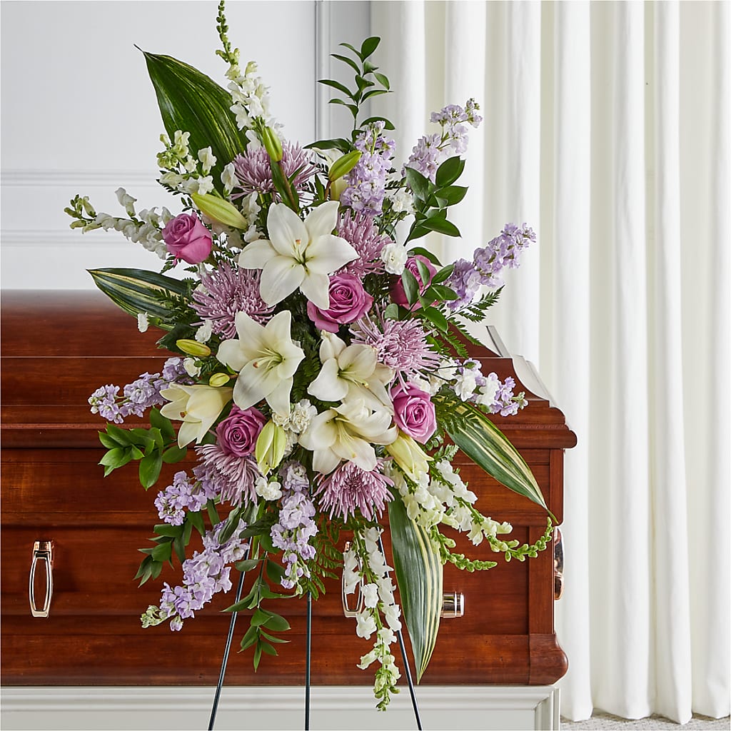 Grateful Hearts Standing Spray – Aux 1000 Fleurs, Saint-hyacinthe PQ