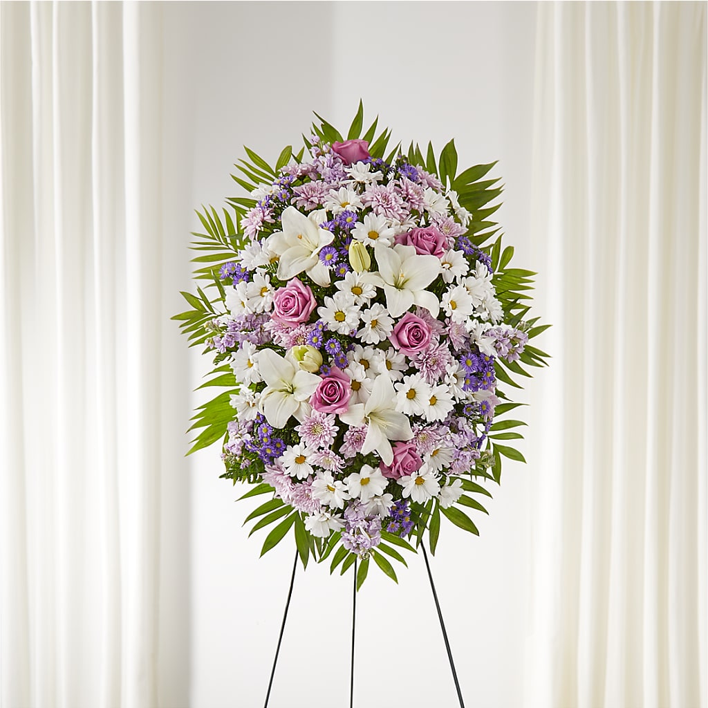 Surrounded by Love Standing Spray – Aux 1000 Fleurs, Saint-hyacinthe PQ