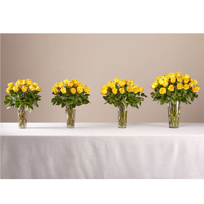 Long Stem Yellow Rose Bouquet –  Aux 1000 Fleurs, Saint-hyacinthe PQ