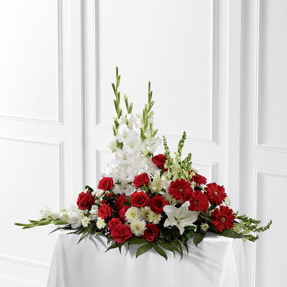 Crimson & White Arrangement –  Aux 1000 Fleurs, Saint-hyacinthe PQ