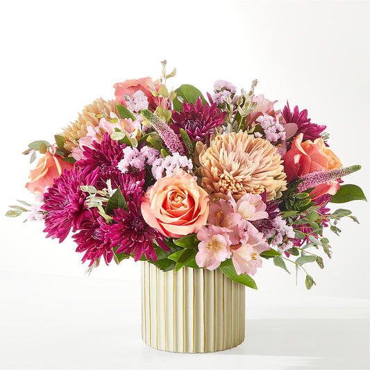 Berry Cobbler Bouquet with Ivory Vase –  Aux 1000 Fleurs, Saint-hyacinthe PQ