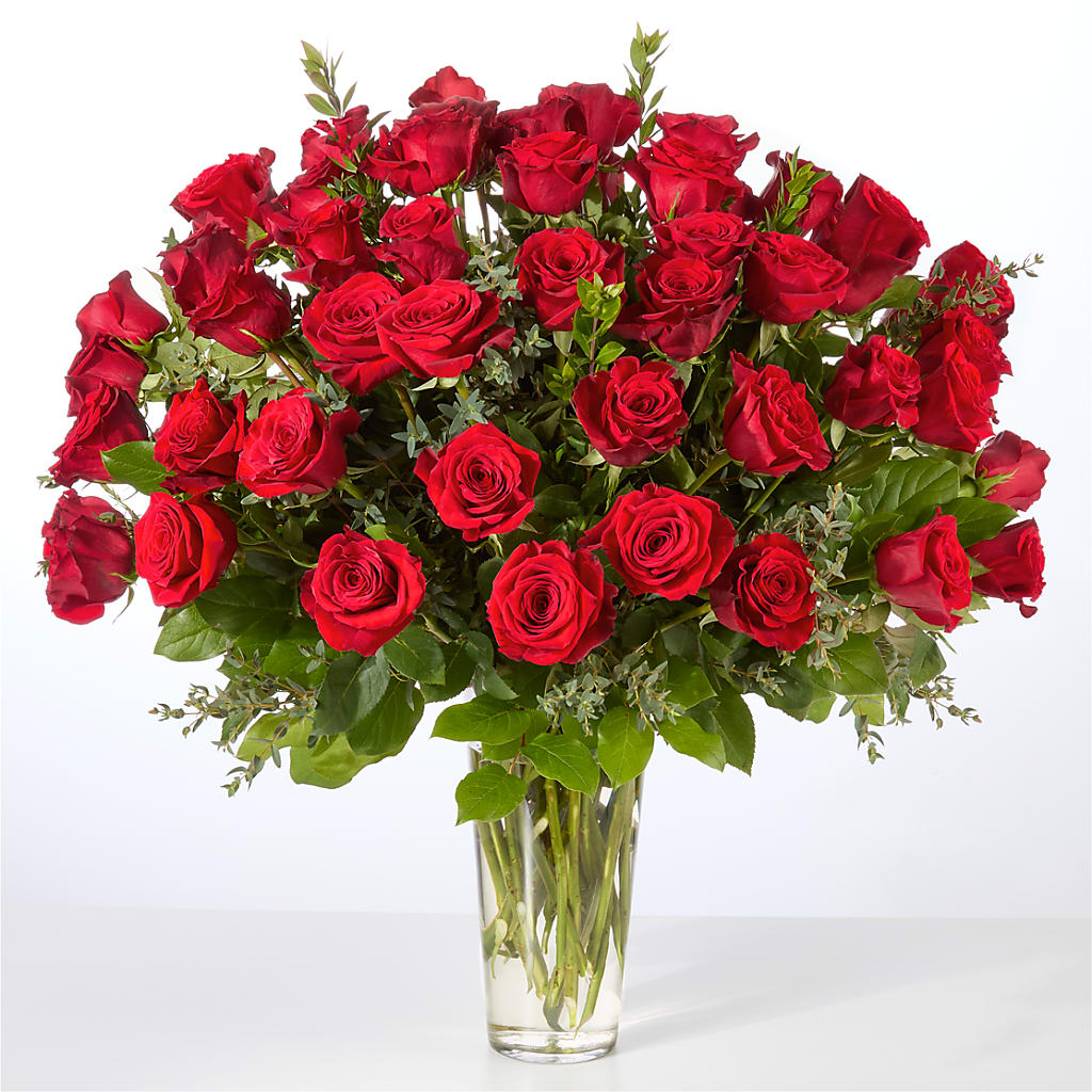 Forever Yours Fifty Stem Red Rose Bouquet –  Aux 1000 Fleurs, Saint-hyacinthe PQ